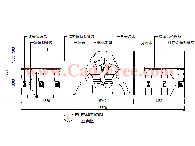 Decorative Sculpture CAD ELEVATION